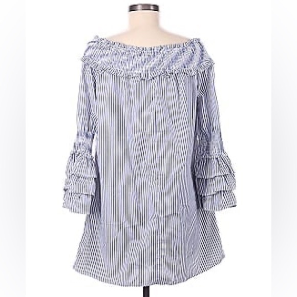 Blue Seersucker Top - Picture 1 of 5